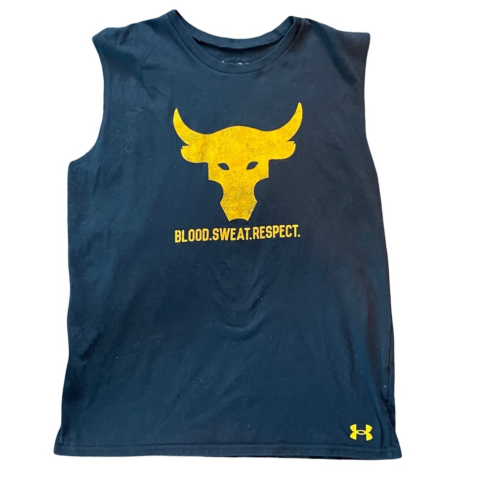 Dwayne The Rock Johnson Under Armour Blood Sweat Respect‎ Sleeveless Shirt